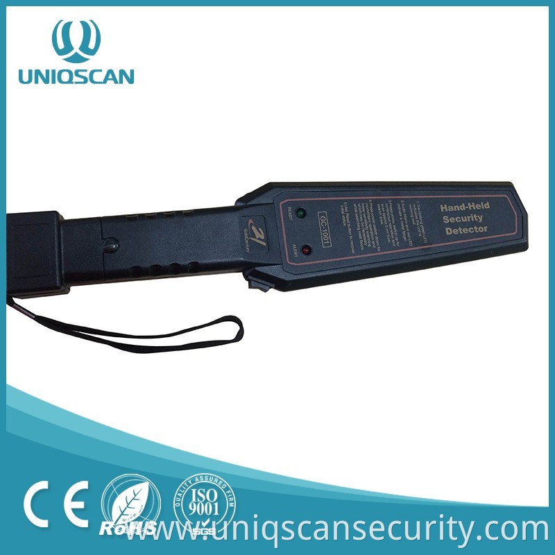 Highly Sensitive Wand Scanner GC-1001 Hand Held Metal Detector with battery